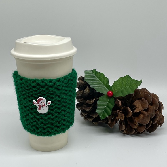 Hand Crafted Other - One Crochet Christmas Winter Inspired Cup Sleeve